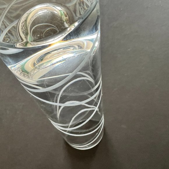 KATE SPADE For Lenox "James Lane" Etched Cylinder Crystal Bud Vase - Picture 6 of 6